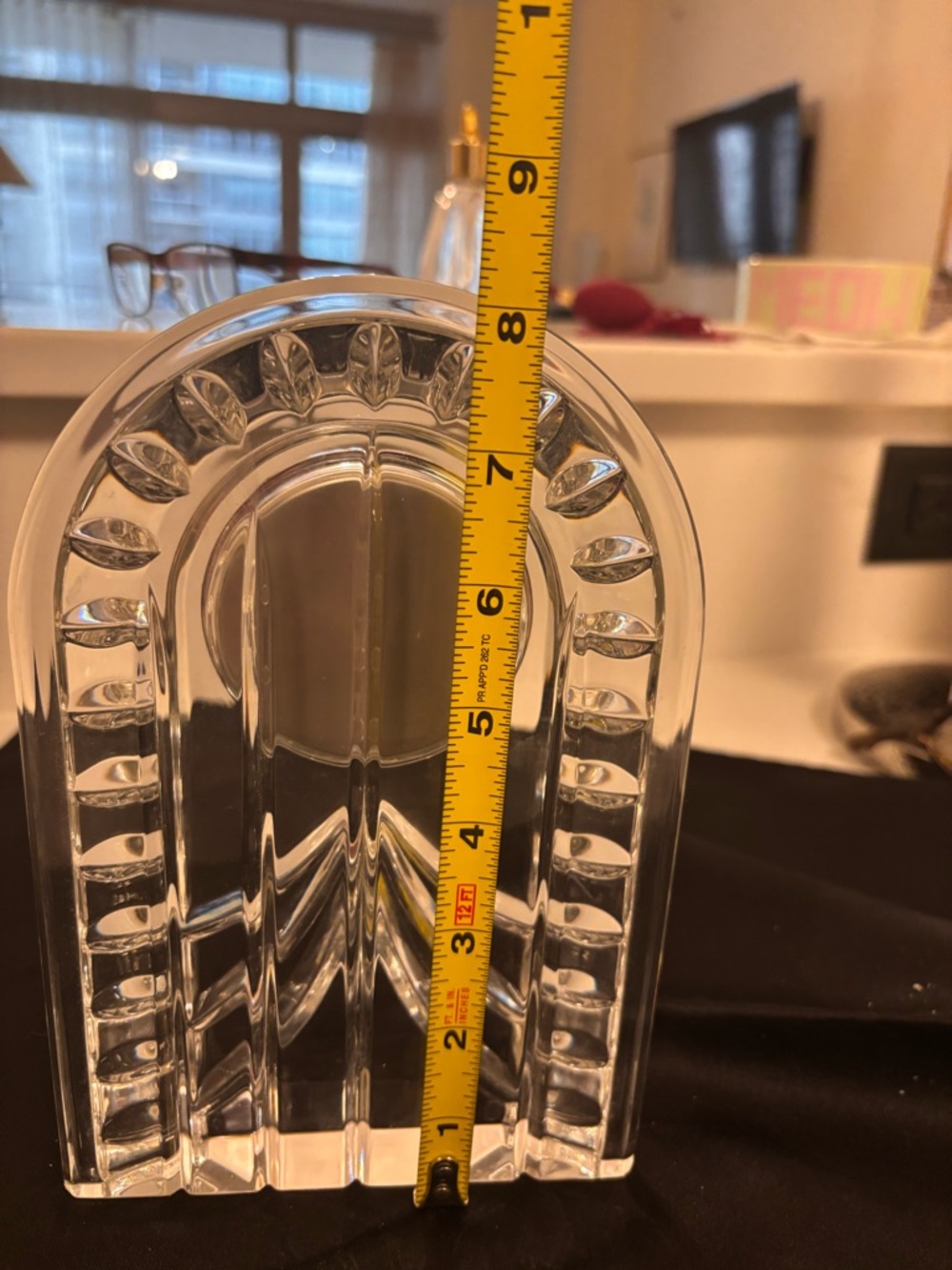 Waterford Crystal Mantel Clock with Gold Trim Vintage Grandmillennial - Picture 6 of 7